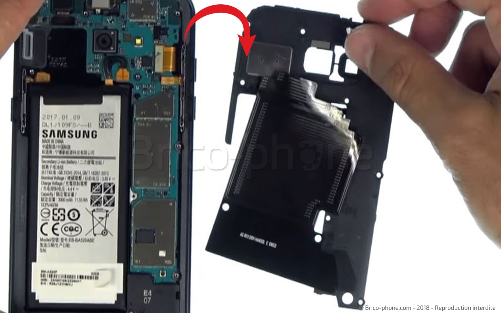 Changement de batterie sur Galaxy A5 2017 photo 2